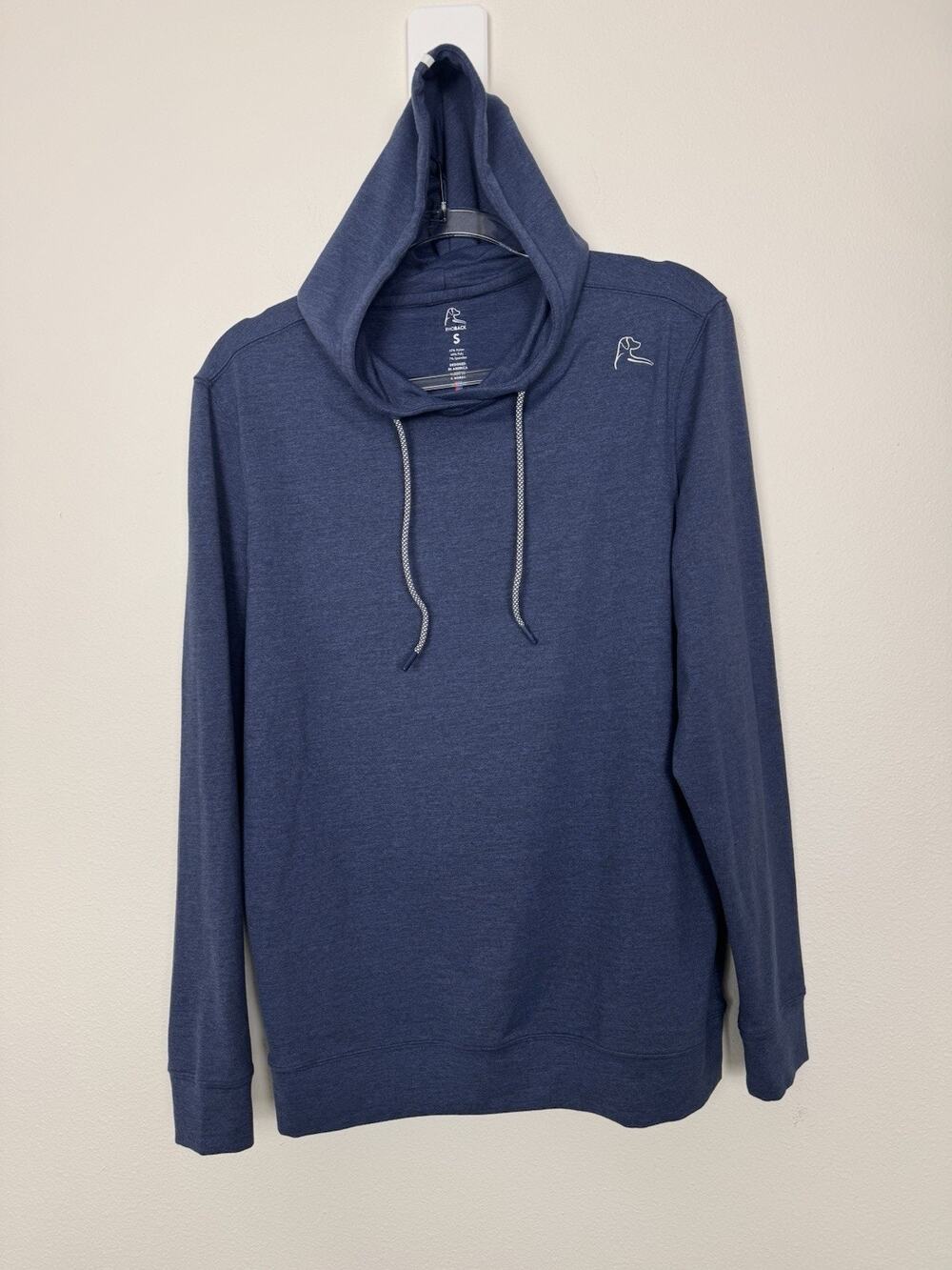 Rhoback Hesi Hoodie Blue Performance Pullover Stretch Golf Sweatshirt Mens Small